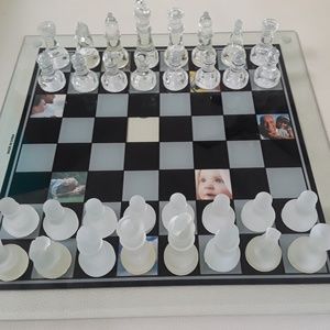 Home Elements photo frame glass chess set